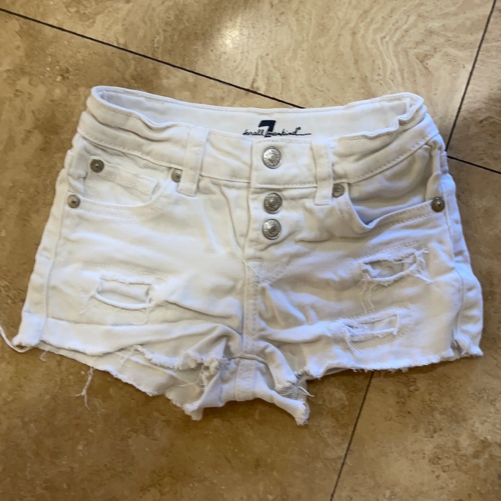 7 for all mankind white shorts